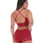 Short Doll em liganete e renda - Leticia