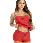 Short doll de liganete em poá