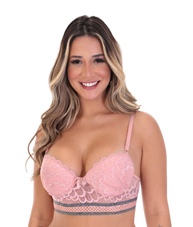 Soutien de bojo com elástico bordado - Tania