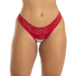 Tanga em algodão com renda