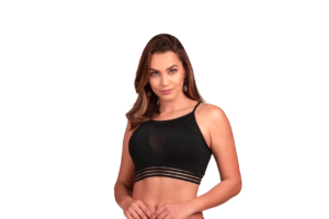 Topper com elástico de transparência - Amy