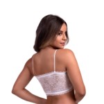 Bustiê com bojo embutido em renda - Glenda