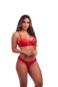 Conjunto com detalhes em renda - Lucila