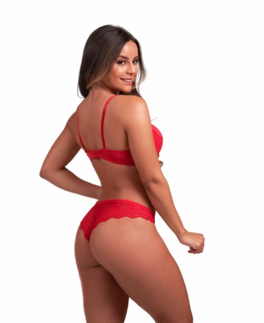 Conjunto com detalhes em renda - Lucila