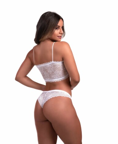 Conjunto bustiê em renda - Bruniele