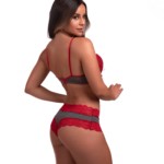 Conjunto mesclado com renda - Maria Alice