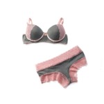 Conjunto mesclado com renda - Maria Alice