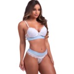 Conjunto sensual com elástico listrado - Grizelda