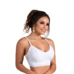 Cropped sem bojo todo em renda - Lucile