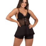 Short doll com renda no busto - Rose