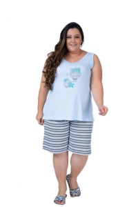 Bermudoll plus size estilo regata