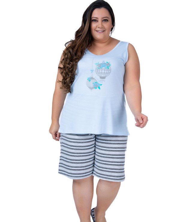 Bermudoll plus size estilo regata