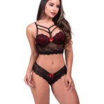 Conjunto em renda estilo strappy - Melody