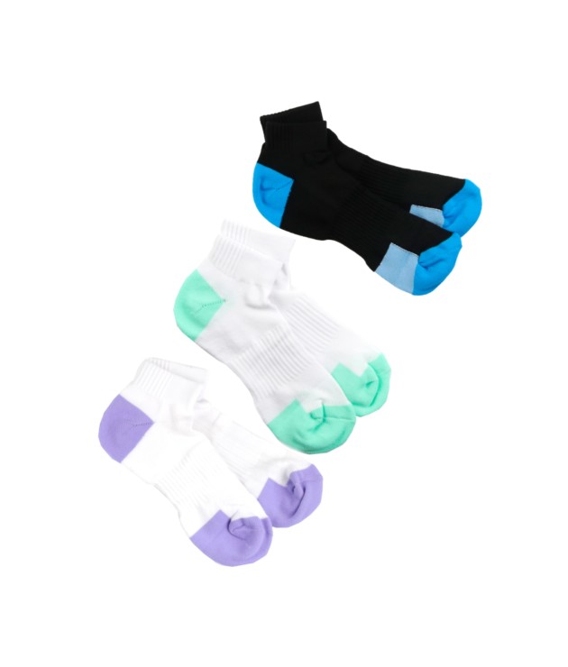 Kit 3 Meias Bicolor Feminina