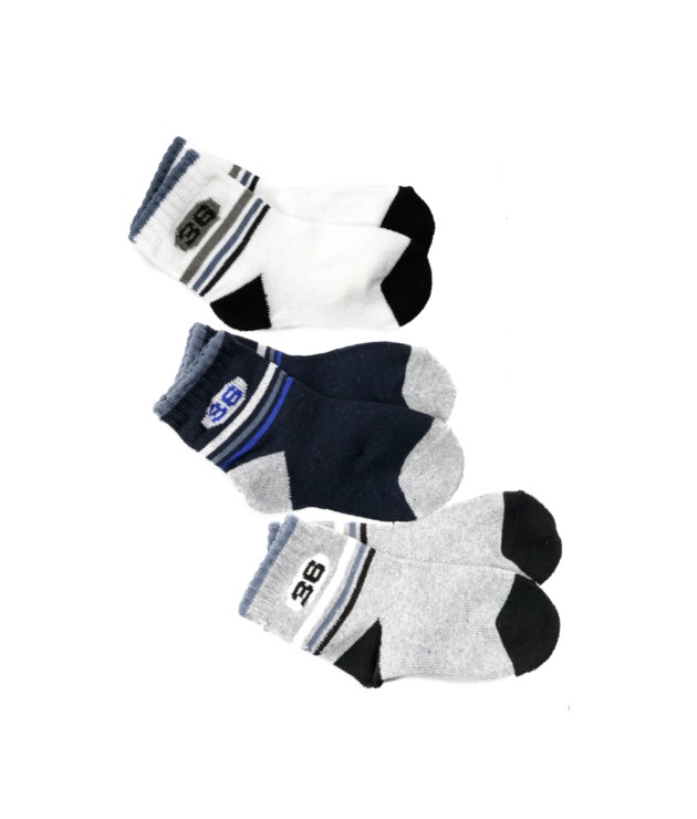 Kit com 3 meias masculina infantil