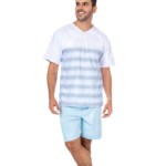 Pijama masculino Manga Curta Top