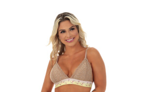 Soutien sem bojo com elástico estampado