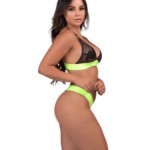 Conjunto com elástico neon - Dinorah