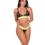 Conjunto com elástico neon - Lorena