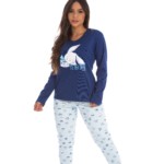 Pijama estampado manga longa