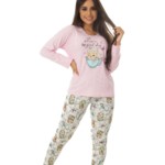 Pijama estampado manga longa