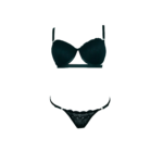 Conjunto básico de bojo em renda e microfibra - Shakira