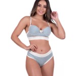 Conjunto conforto com elástico trabalhado - Tina
