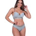 Conjunto conforto com elástico trabalhado - Tina