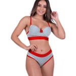 Conjunto conforto com elástico trabalhado - Tina