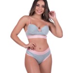 Conjunto conforto com elástico trabalhado - Tina