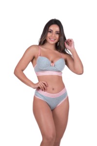 Conjunto conforto com elástico trabalhado - Tina