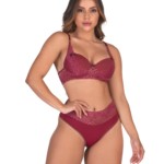 Conjunto em renda com fio duplo - Alessandra