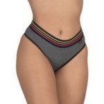 Calcinha com elástico colorido na cintura - Liliane