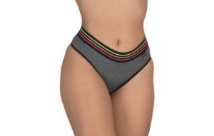 Calcinha com elástico colorido na cintura - Liliane