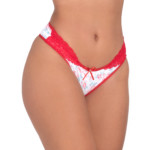 Calcinha em microfibra estampada e renda - Joana