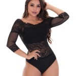Body em renda e tule - Yasmin