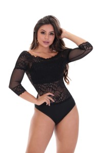 Body em renda e tule - Yasmin