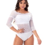 Body em renda e tule - Yasmin