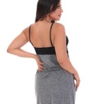 Camisola em mescla com renda - Gaya