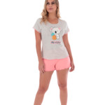 Pijama feminino manga curta