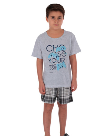 Pijama infantil manga curta