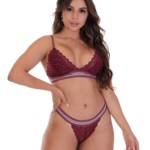 Conjunto com elástico colorido - Thayla