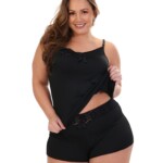 Baby Doll Plus Size com Renda