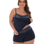 Baby Doll Plus Size com Renda