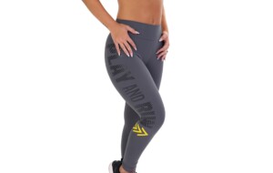 Calça legging com estampa na lateral