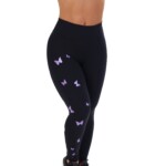 Calça legging fitness com borboleta