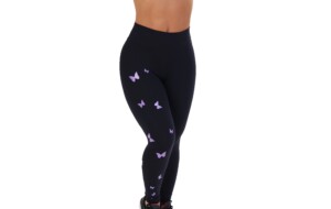 Calça legging fitness com borboleta