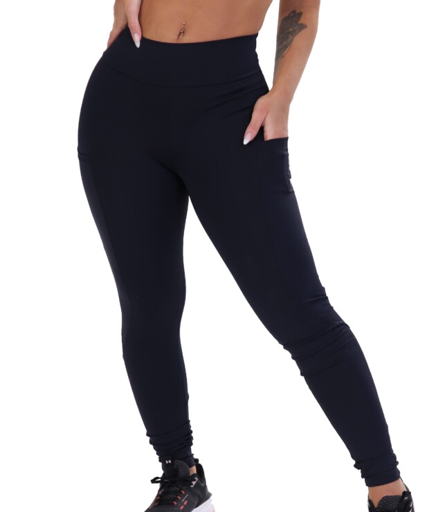 Calça legging longa com bolso