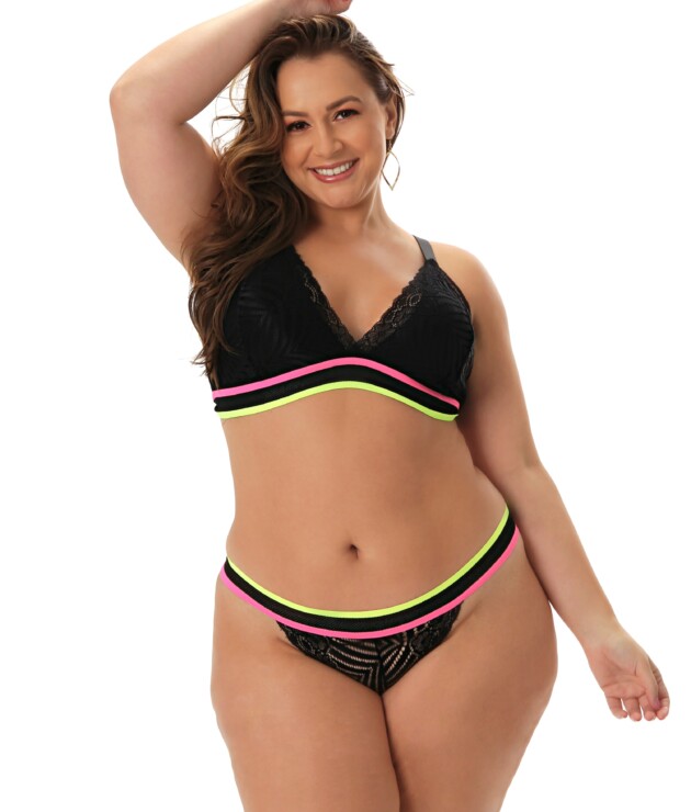 Conjunto de renda Plus Size