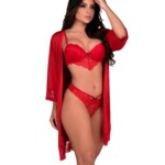 Conjunto sexy com Robe Feminino